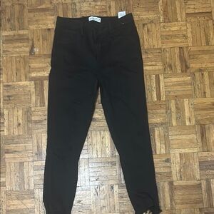 Abercrombie and Fitch Curve Love Skinny Ankle High Rise 28 Short Black Jeans
